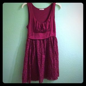 Lace Burgundy Dress